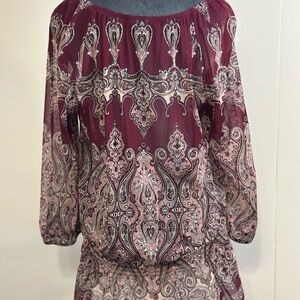 Inc Elegant Paisley Women's Top Sz xl